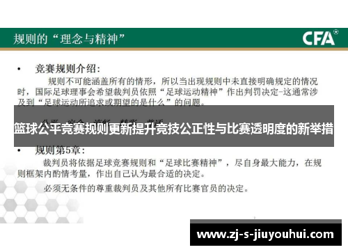 篮球公平竞赛规则更新提升竞技公正性与比赛透明度的新举措